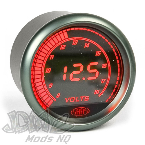 Volt Gauge 8v-18v 52mm Muscle Digital Series Volt Gauge 8v-18v 52mm Muscle Digital Series