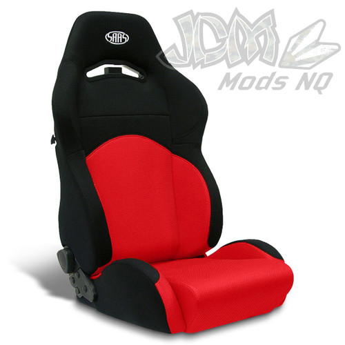 SAAS GT Seat Dual Recline Black/Red ADR Compliant