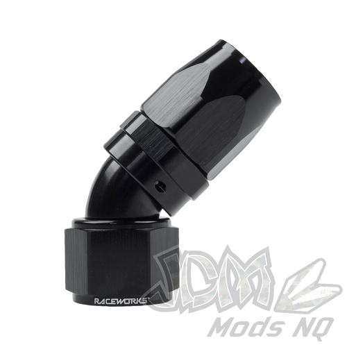 Raceworks 110 Series AN Taper Hose End Fittings 45 Degree