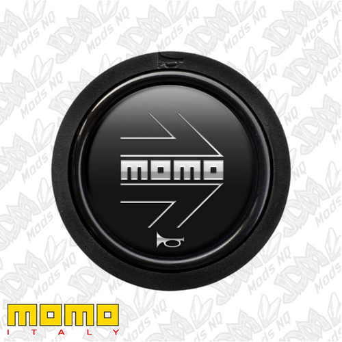 MOMO Chrome Arrow Over Matte Black Horn Buttons MOMO Chrome Arrow Over Matte Black Horn Buttons