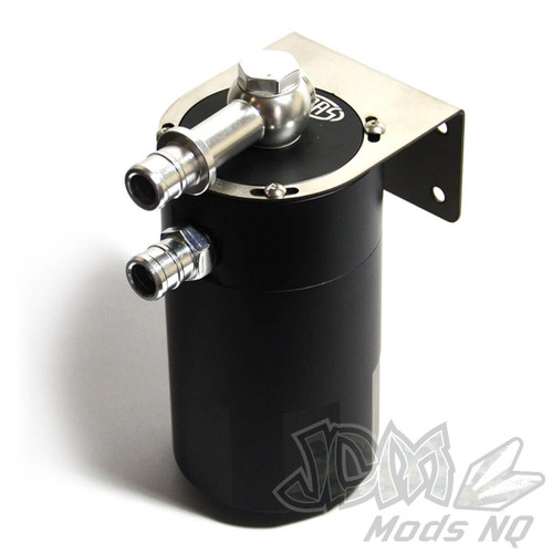SAAS Oil Catch Tank 4x4 Baffled Black Billet 500ml SAAS Oil Catch Tank 4x4 Baffled Black Billet 500ml