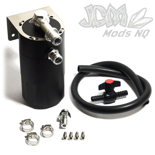 SAAS Oil Catch Tank 4x4 Baffled Black Billet 500ml SAAS Oil Catch Tank 4x4 Baffled Black Billet 500ml
