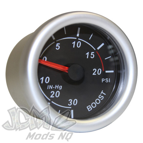 Boost Gauge 30inHg-20psi 52mm Black Autoline Boost Gauge 30inHg-20psi 52mm Black Autoline