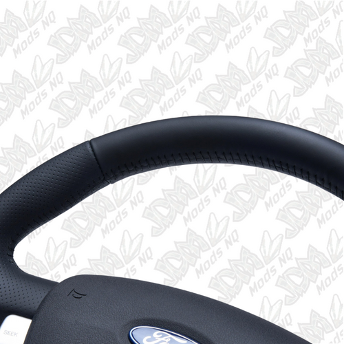 Retro Ford FPV FG Falcon Steering Wheel Black Leather Black Stitching OEM Style FG-OEM-BLK-ST Retro Ford FPV FG Falcon Steering Wheel Black Leather Black Stitching OEM Style FG-OEM-BLK-ST