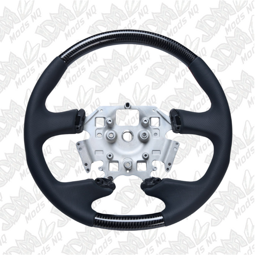 Retro Ford FPV FG Falcon Steering Wheel Black Leather Red Stitching Carbon Fibre OEM Style FG-OEM-RED-ST-CF Retro Ford FPV FG Falcon Steering Wheel Black Leather Red Stitching Carbon Fibre OEM Style FG-OEM-RED-ST-CF