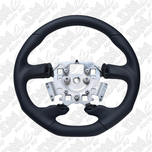 Retro Ford/FPV FG Falcon Steering Wheel Black Leather Black Stitching Flat Bottom FG-FB-BLK-ST Retro Ford/FPV FG Falcon Steering Wheel Black Leather Black Stitching Flat Bottom FG-FB-BLK-ST