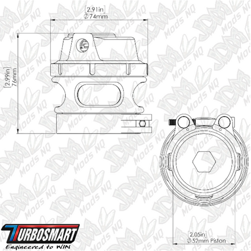 Turbosmart GenV RacePort Valve Suit Female Flange – (Red) TS-0204-1144 Turbosmart GenV RacePort Valve Suit Female Flange – (Red) TS-0204-1144