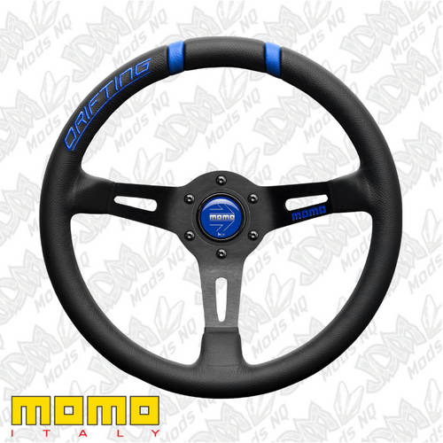 MOMO Drifting Black/Blue 330mm Steering Wheel VDRIFT33NBLUR