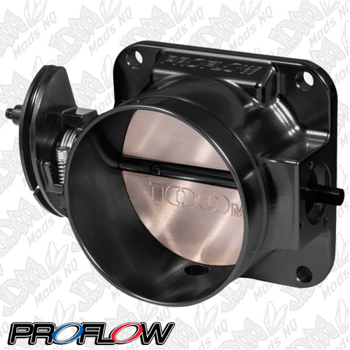 Proflow Throttle Body, Universal 100mm Bore Size, MPI, Billet Aluminium, Black Anodised PFETBU100BK