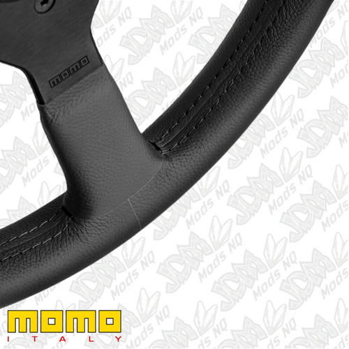 MOMO Montecarlo Black Leather 350mm Steering Wheel MOMO Montecarlo Black Leather 350mm Steering Wheel