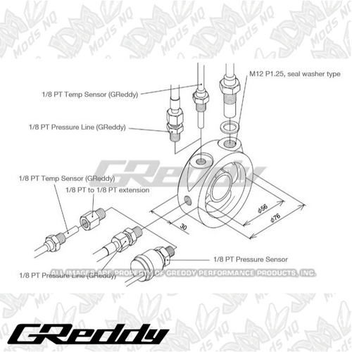GReddy Oil Filter Block Sensor Adapter - Universal