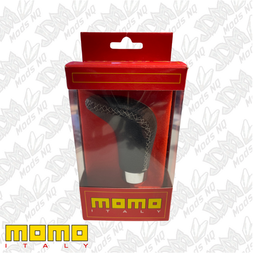 Momo Gear Knob Combat Evo Chrome Black Leather