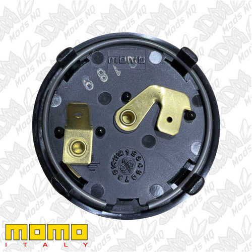 MOMO Silver Arrow Over Red Flat Lip 2 Point Horn Button MOMO Silver Arrow Over Red Flat Lip 2 Point Horn Button