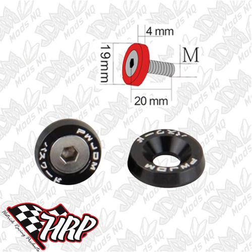 JDM Aluminum Mudguard Washers M6 Bolts
