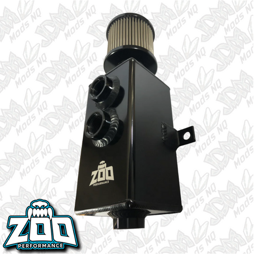 Zoo Performance 2 Litre Alloy Catch Can W/ Drain Black Zoo Performance 2 Litre Alloy Catch Can W/ Drain Black