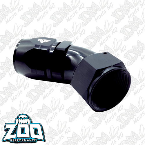 Zoo Performance 100 Series 45 Deg Hose Ends (Cutter)