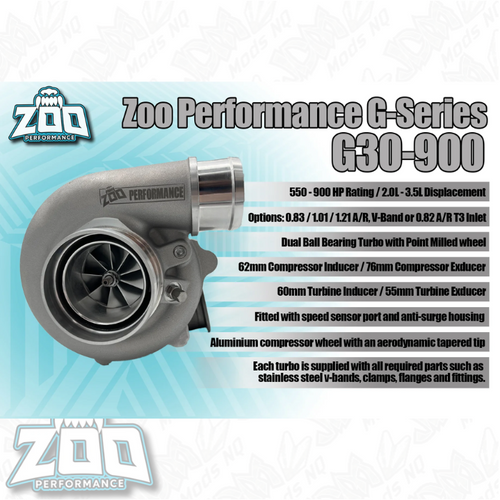 Zoo Performance G30-900HP Series 62mm Turbo