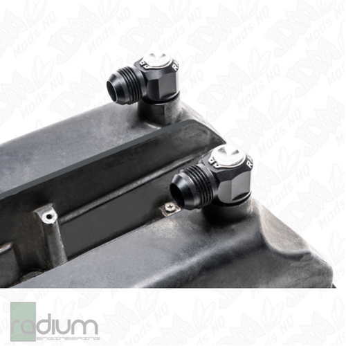 Radium 12AN Male Press-In Valve Cover Fittings - Nissan RB26DETT