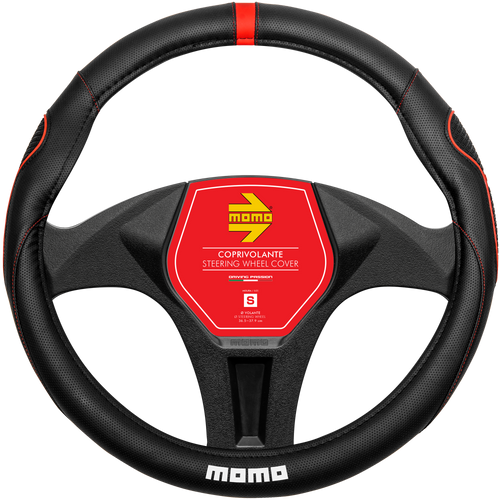 MOMO SUPERGRIP BLACK/RED STEERING WHEEL COVERS