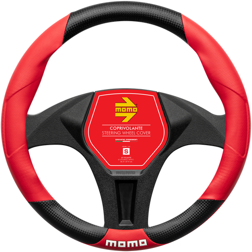 MOMO TUNING BLACK/RED STEERING WHEEL COVERS