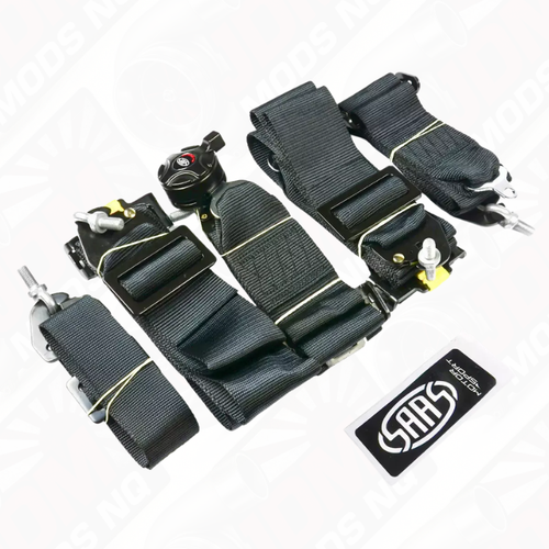 Harness FIA 6 Point Camlock 3in Black Homologated