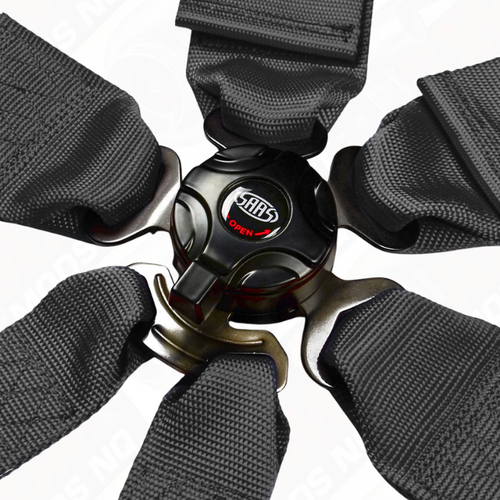 Harness FIA 6 Point Camlock 3in Black Homologated