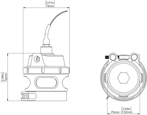 Turbosmart GenV Race Port Universal BOV Blow Off Valve HE Sensor Female, No Weld On Flange Turbosmart GenV Race Port Universal BOV Blow Off Valve HE Sensor Female, No Weld On Flange