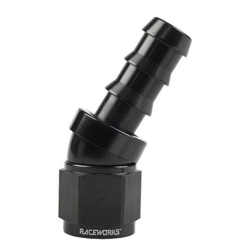 Raceworks 400 Series Push Lock Hose End 30 Degree RWF-407