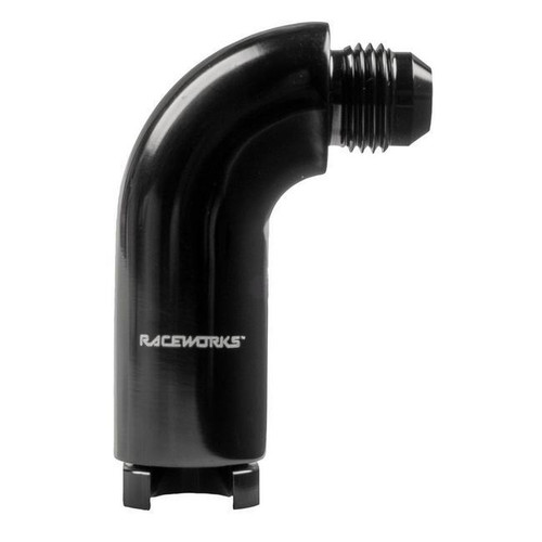 Raceworks Female SAE EFI Quick Connect Tube to AN Male Flare 90 Degree Fittings (All Billet)