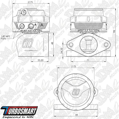 Turbosmart GenV WG38 UltraGate38 14psi (Sleeper) TS-0551-1015 Turbosmart GenV WG38 UltraGate38 14psi (Sleeper) TS-0551-1015