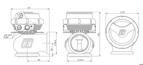 Turbosmart GenV WG40 CompGate40 14psi PLATINUM Turbosmart GenV WG40 CompGate40 14psi PLATINUM