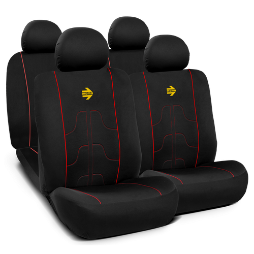 MOMO MODERN SEAT COVER SET - BLACK / RED