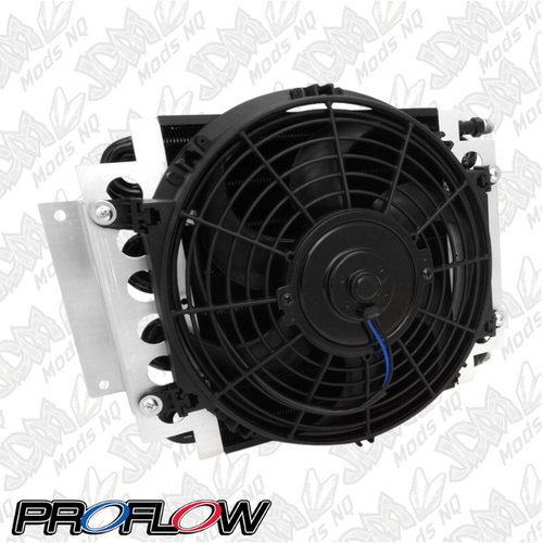 Proflow Transmission Cooler Kit, Dual Core, 15.75'' x 11.5'' x 5.0'', 10'' 650CFM Fan, AN6 Inlets PFETC900 Proflow Transmission Cooler Kit, Dual Core, 15.75'' x 11.5'' x 5.0'', 10'' 650CFM Fan, AN6 Inlets PFETC900