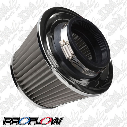 Proflow Air Filter Pod Style Stainless Steel 100mm High 76mm (3in. ) Neck PFEAF-10076S Proflow Air Filter Pod Style Stainless Steel 100mm High 76mm (3in. ) Neck PFEAF-10076S