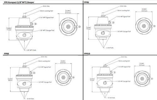 Turbosmart Limited Edition FPR6 Fuel Pressure Regulator Suit -6AN (Platinum) TS-0404-1026 Turbosmart Limited Edition FPR6 Fuel Pressure Regulator Suit -6AN (Platinum) TS-0404-1026