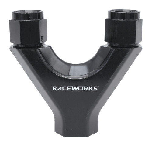 Raceworks AN Female Flare to AN ORB O-Ring Boss Y Block Fitting