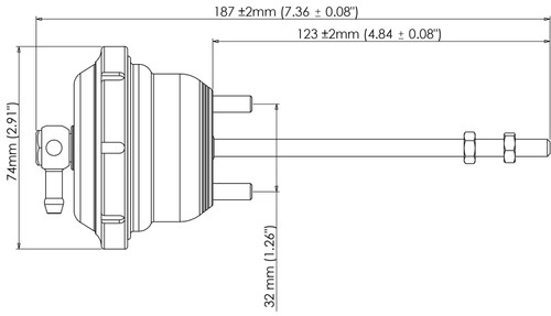 Turbosmart IWG75 Internal Wastegate Actuator 14psi - Borg Warner B1 Single Scroll Turbo Turbosmart IWG75 Internal Wastegate Actuator 14psi - Borg Warner B1 Single Scroll Turbo