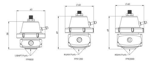 Tuebosmart FPR2000 Fuel Pressure Regulator Suit -8AN Tuebosmart FPR2000 Fuel Pressure Regulator Suit -8AN
