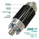Bosch Motorsport  200l/h @5bar In-line Fuel Pump 0 580 464 201