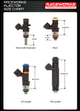 Raceworks 1000cc Modified Bosch 3/4 Length 14mm Uscar Connector INJ-501