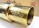 HRP Cannon Muffler (Gold Finish) 2.5" Inlet, 3.5" Tip