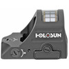 Holosun Technologies, 407C-X2, Red Dot, 2 MOA, Black, Side Battery, Solar Failsafe, Mount Not Included