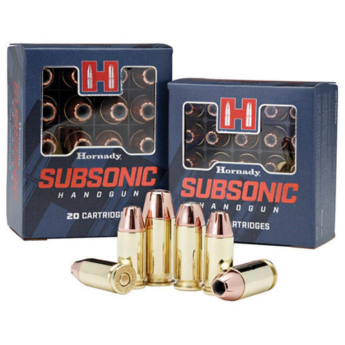 HORN SUBSONIC 9MM 147GR XTP 25/10 Ammunition Hornady HORN 90287 25.88 New Oakland Tactical physical $ Guns Firearms Shooting