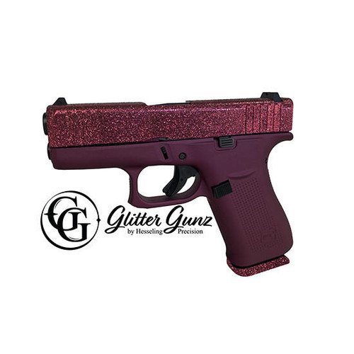 GLOCK 43X 9MM BLACK CHERRY GLITTER GUNZ Handguns Glock GLOCK PX4350201BCGG 649 New Oakland Tactical physical $ Guns Firearms Shooting
