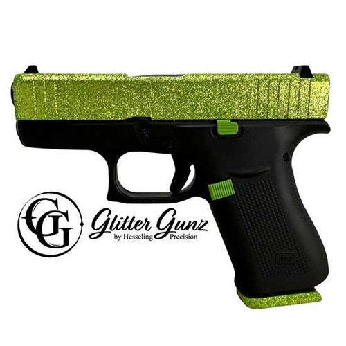 GLOCK 43X 9MM ZOMBIE GREEN GLITTER GUNZ GLOCK PX4350201ZGGG 649 $ physical Handguns Glock Oakland Tactical Guns firearms shooting