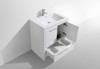 Alma Allier 30" Gloss White Free Standing Vanity With A Integrated Sink