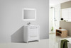 Alma Allier 30" Gloss White Free Standing Vanity With A Integrated Sink