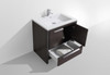 Alma Allier 30" Matt Gray Oak  Vanity With A Integrated Sink