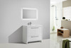 Alma Allier 36" Gloss White Free Standing Vanity With A Integrated Sink