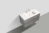 Alma EDI 36″ Cement Grey Wall Mount Vanity With A Integrated Black Sink